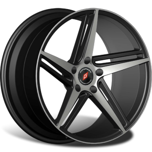 R19 5x112 8,5J ET32 D66,6 INFORGED IFG31 Black Machined лого IFG (MB+RED, 64 мм) сфера 